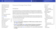 OWASP Password Cheat Sheet