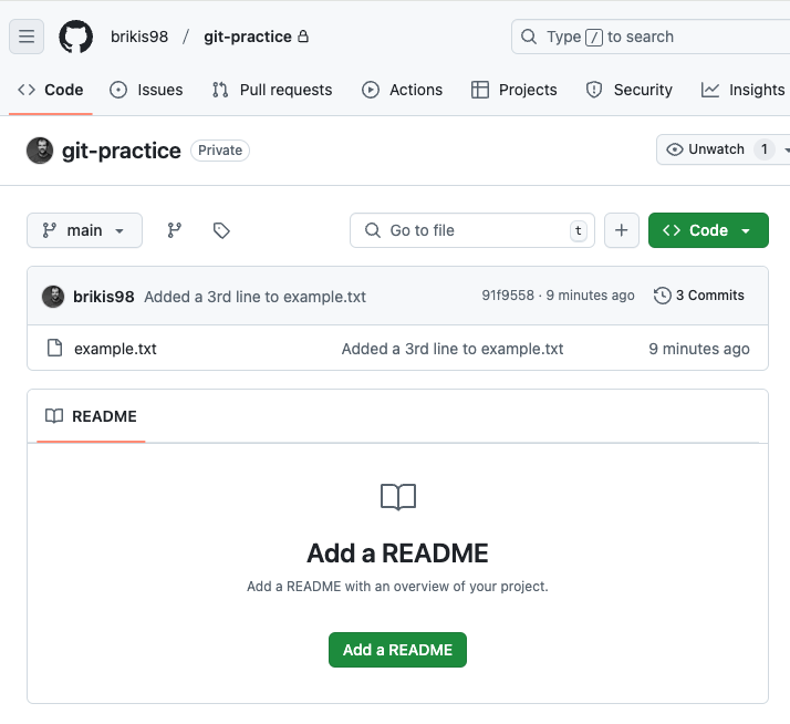 Your GitHub repo with code in it